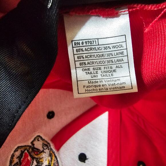 Vintage Maryland Terrapins Strapback Hat Cap Red NCAA Adjustable Wool ACC Terps - Picture 10 of 10